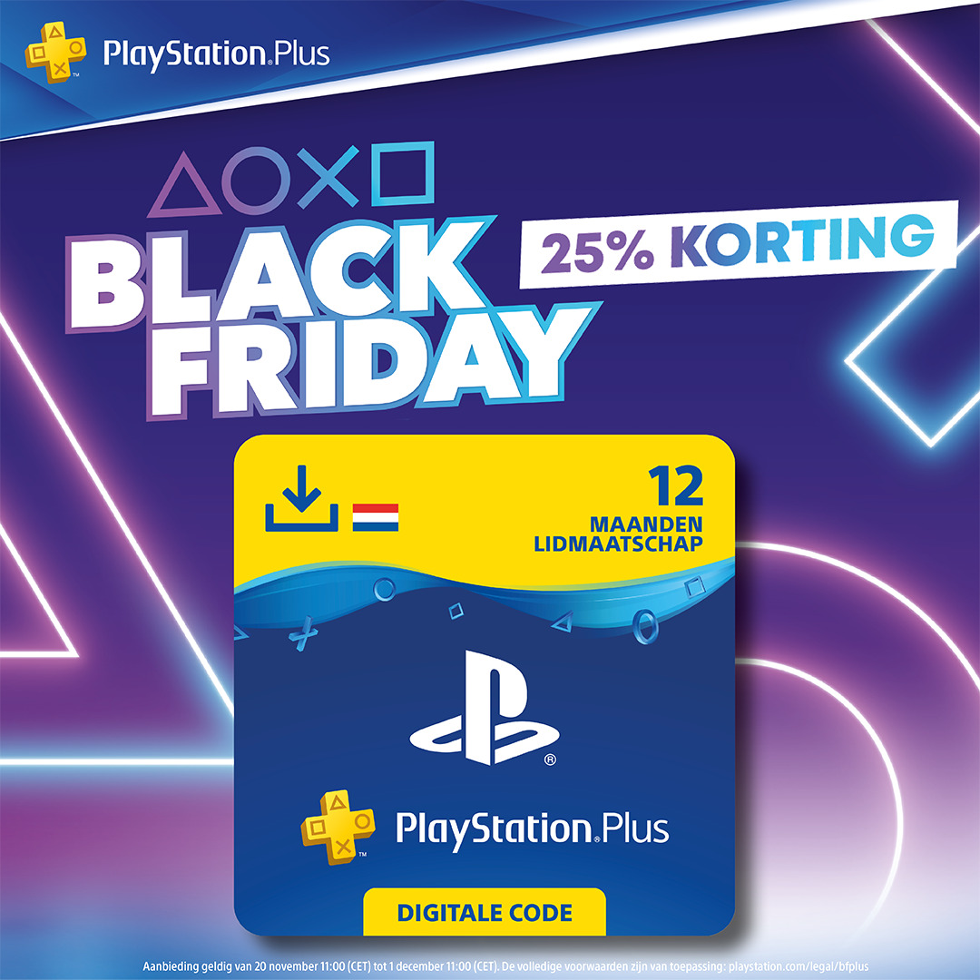 Black Friday 12 maanden PlayStation Plus voor €44,99