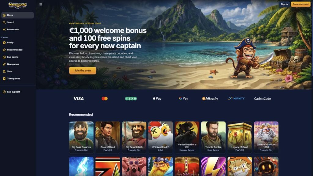 review over gokken zonder cruks website winner island